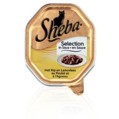 Sheba Selection kip & lam in saus 85gram