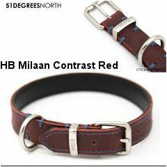 51 - Milano - Collar - Contrast - Burgundy - 10mm x 32cm
