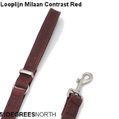 51 - Milano - Leash - Contrast - Burgundy - 12mm x 120cm