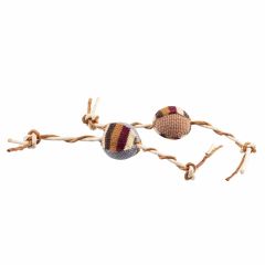 Duvo knitted bal met koorden bruin