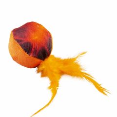 Duvo flash bal met veren oranje