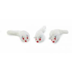 Kattenspeelgoed Muisje Wit 3 Stuks
