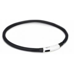 Halsband LED light zwart USB dogini