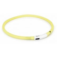Halsband LED light geel USB dogino