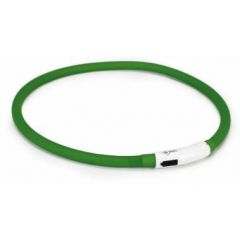 Halsband LED light groen USB dogino