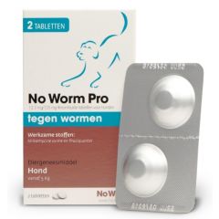 Exil no worm pro hond M 2 tabletten