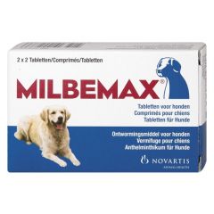 Milbemax Hond 10-75 KG 4 Tabletten