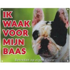 Waakbord dibond franse bulldog nl