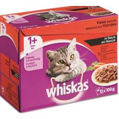 Whiskas Pouch Vlees In Saus 12x100 GR